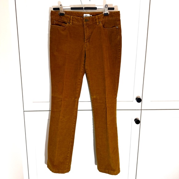 L.L. Bean Gold Mustard Cotton Corduroy Pants; Women's size 6 - Picture 4 of 11